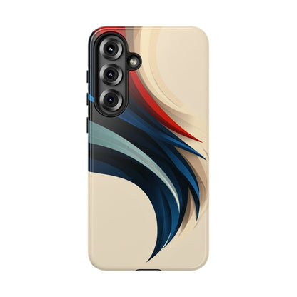 Crimson Flow – Abstract Motion Phone Case for iPhone, Samsung & Pixel