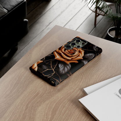 Midnight Gold Rose Mobile Case
