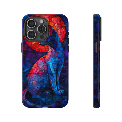 Mystic Paws – Stained Glass Cat Phone Case for iPhone, Samsung & Pixel