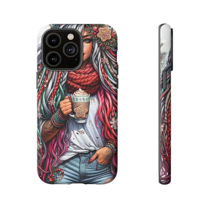 Boho Winter Queen – Cozy Dreads & Holiday Vibes Mobile Cover