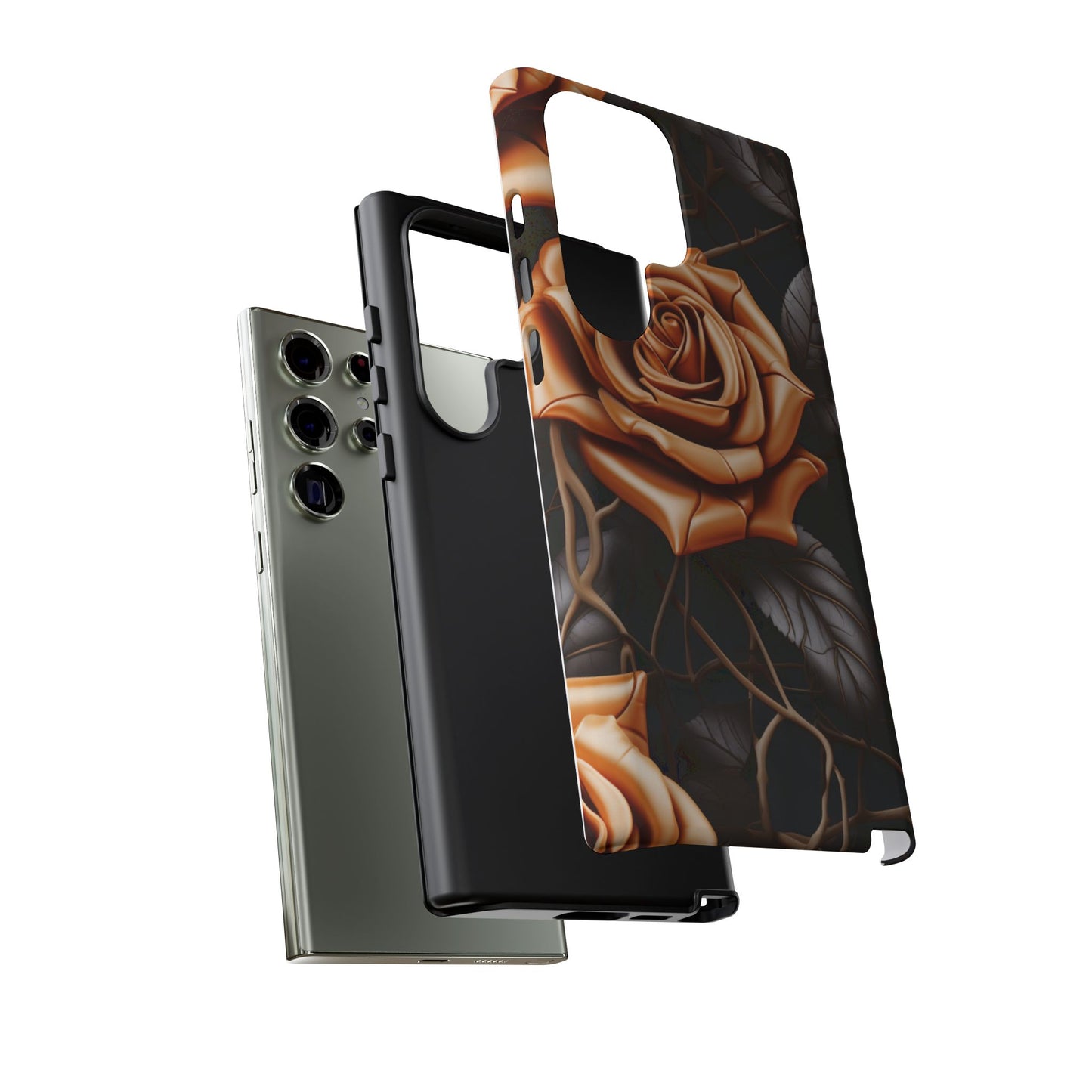 Midnight Gold Rose Mobile Case
