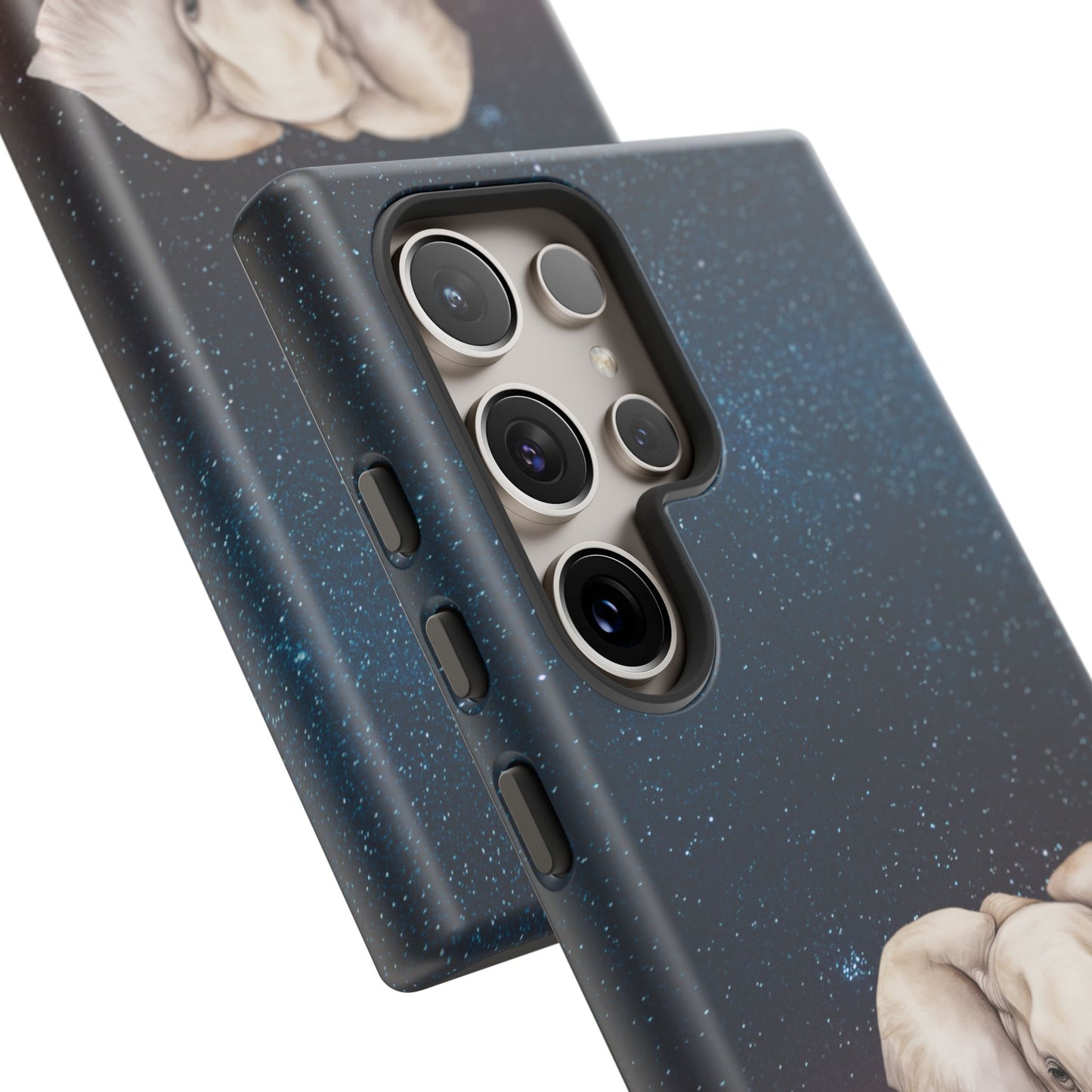 Starry Safari Elephant Family Mobile Cover – Cosmic Wildlife Aesthetic