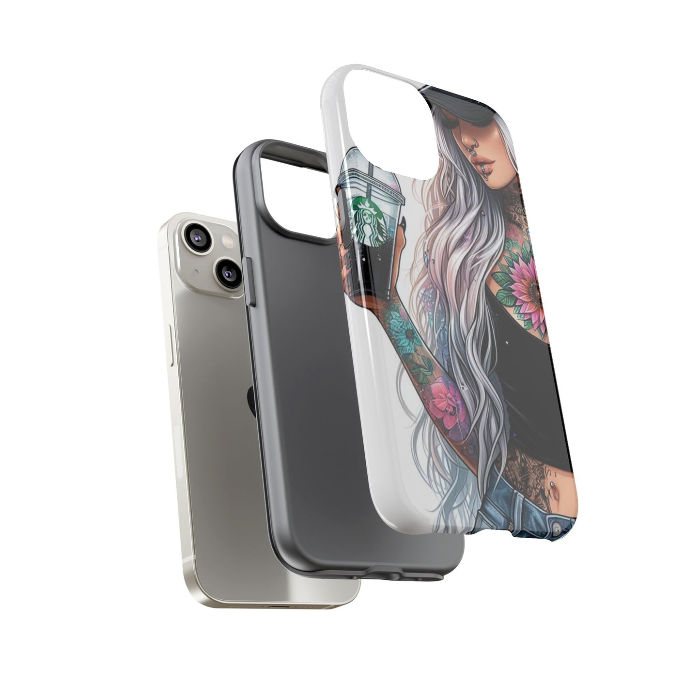 Tattooed Coffee Queen – Edgy Urban Aesthetic Mobile Cover