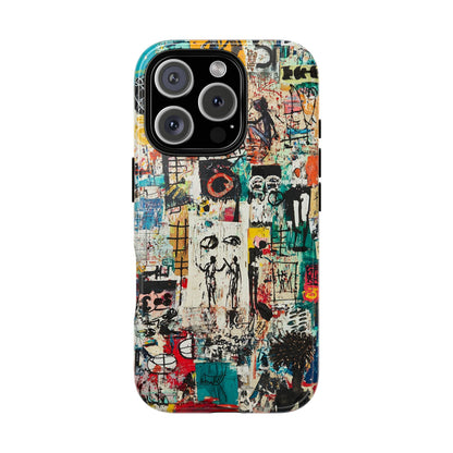 Basquiat Phone Cover – Artistic Modern Graffiti Style - iPhone, Samsung & Google Pixel Cover - Artistic Painting Case,  Art Lover Gift