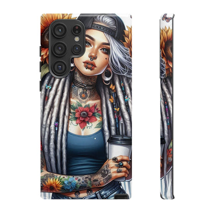 Sunflower Queen – Boho Rebel Tattoo Mobile Cover