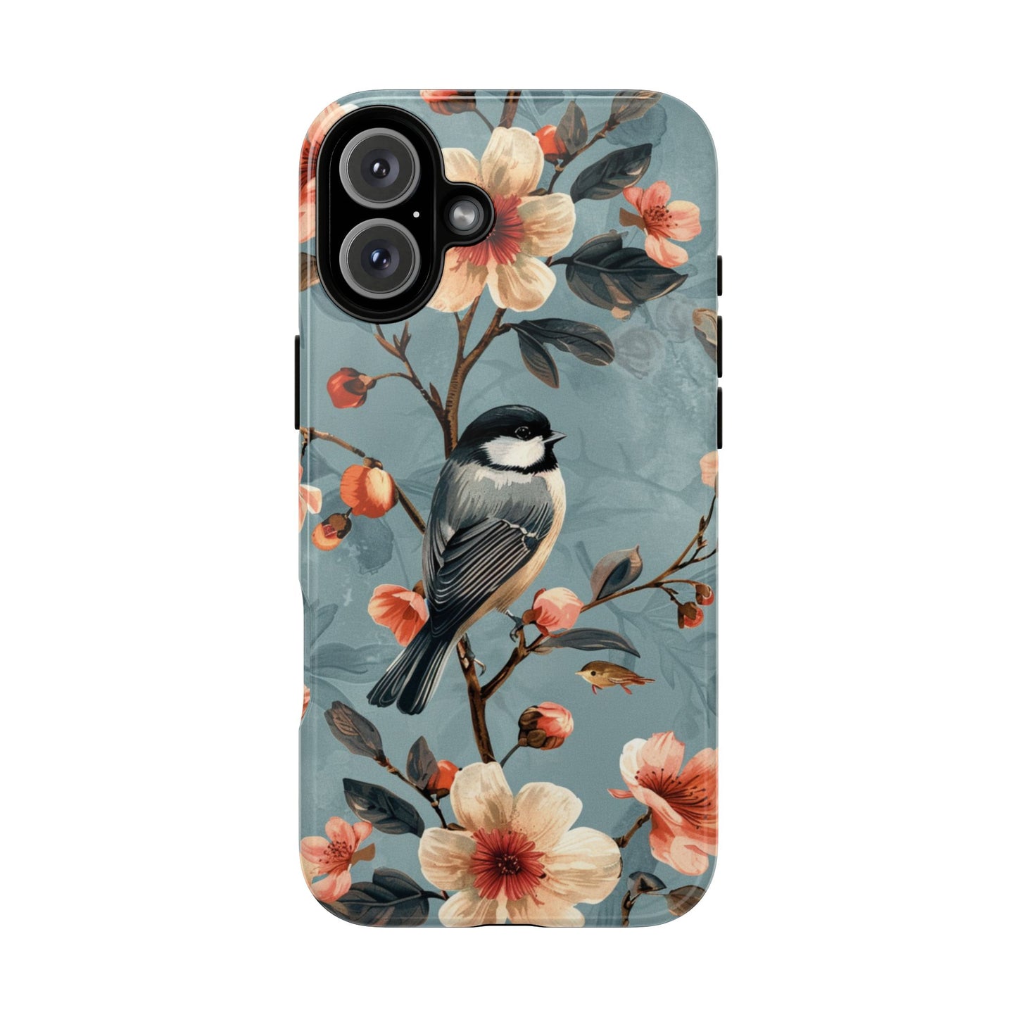 Floral Bird Phone Case - Elegant Nature-Inspired Cover for iPhone, Samsung & Google Pixel