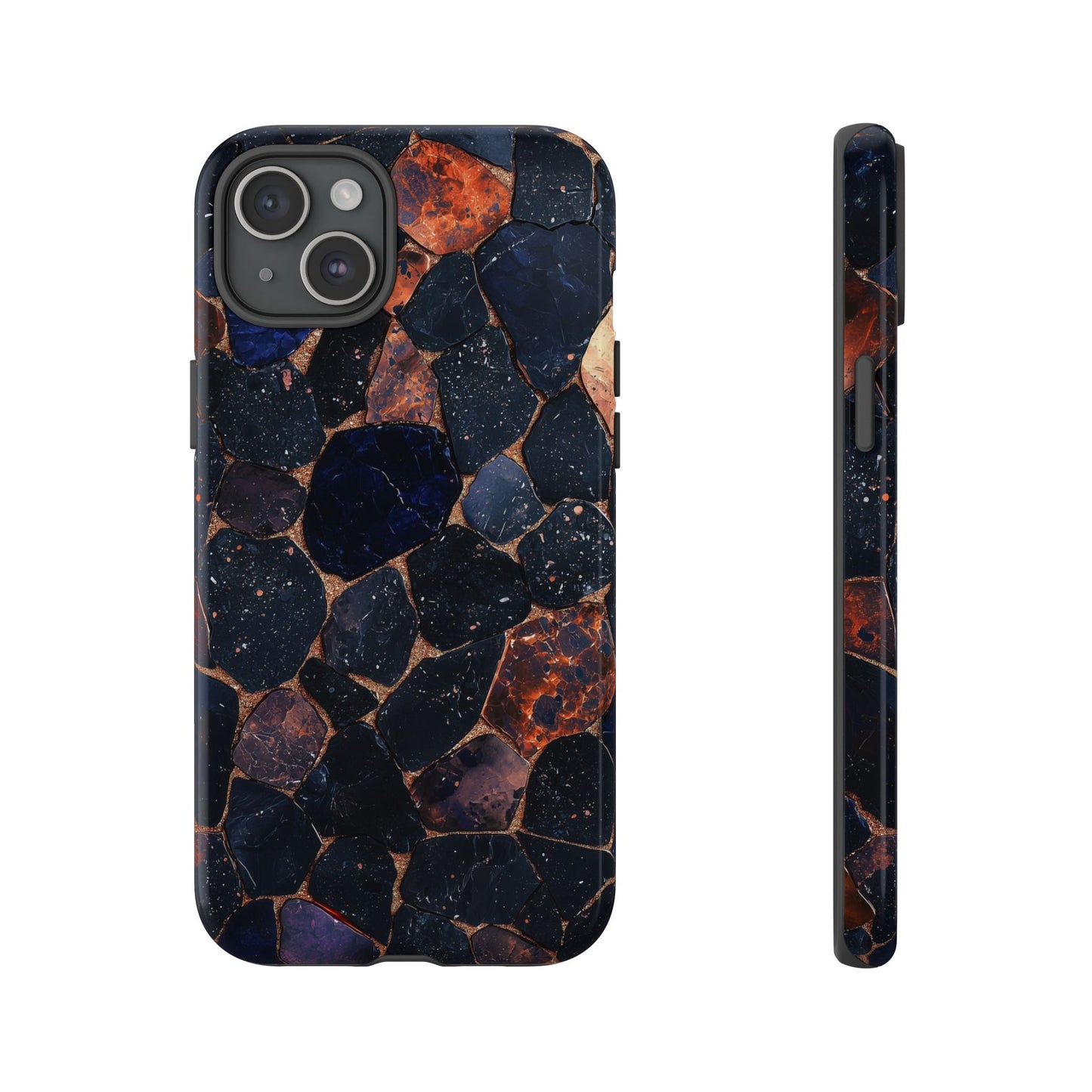 Dark Midnight Terrazzo Phone Case for iPhone, Google Pixel, Samsung