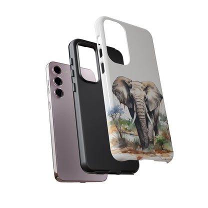 Safari Watercolor Elephant Mobile Cover – Artistic Wildlife Design