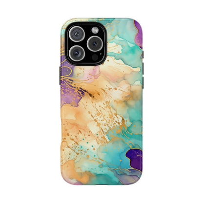 Golden Aura Abstract Watercolor Mobile Case