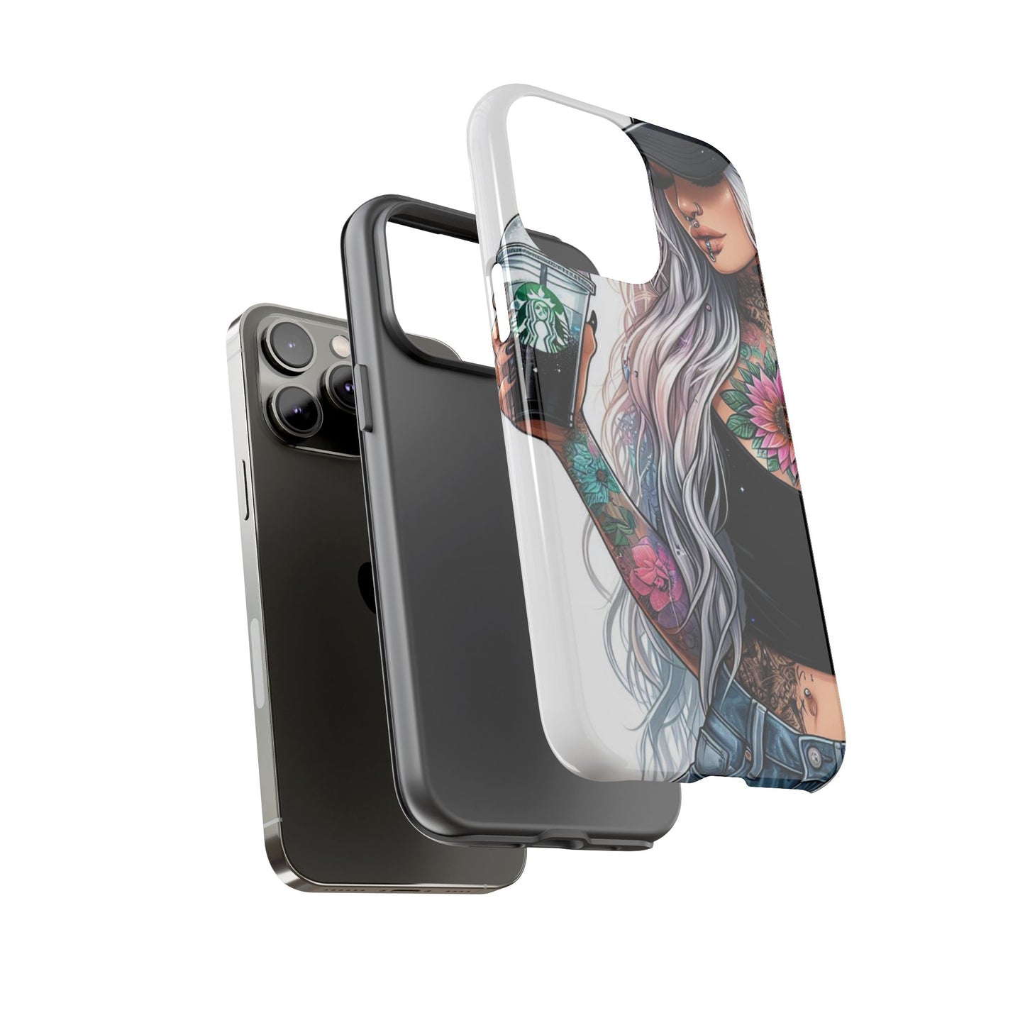 Tattooed Coffee Queen – Edgy Urban Aesthetic Mobile Cover
