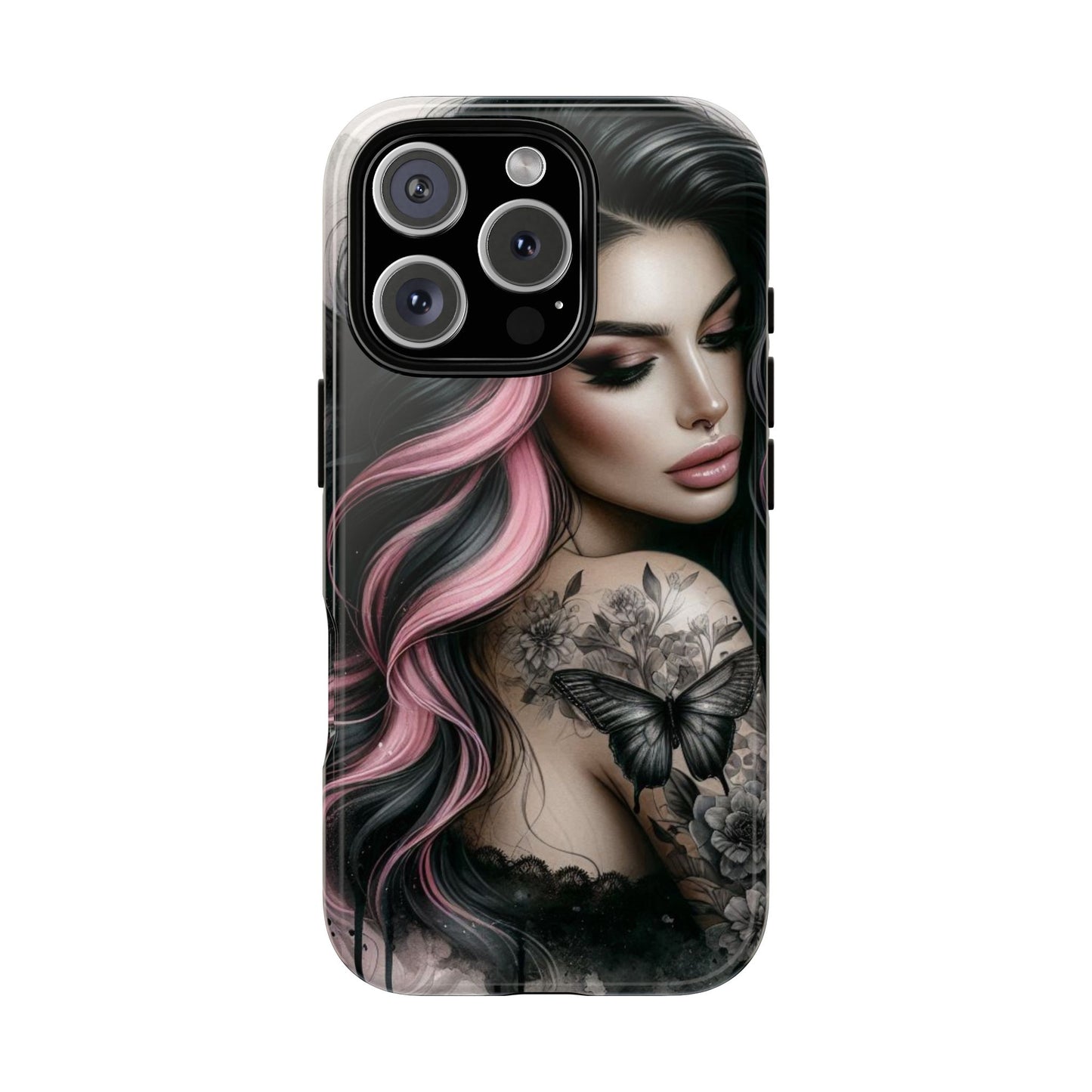 Butterfly Noir – Gothic Beauty & Inked Elegance Mobile Cover