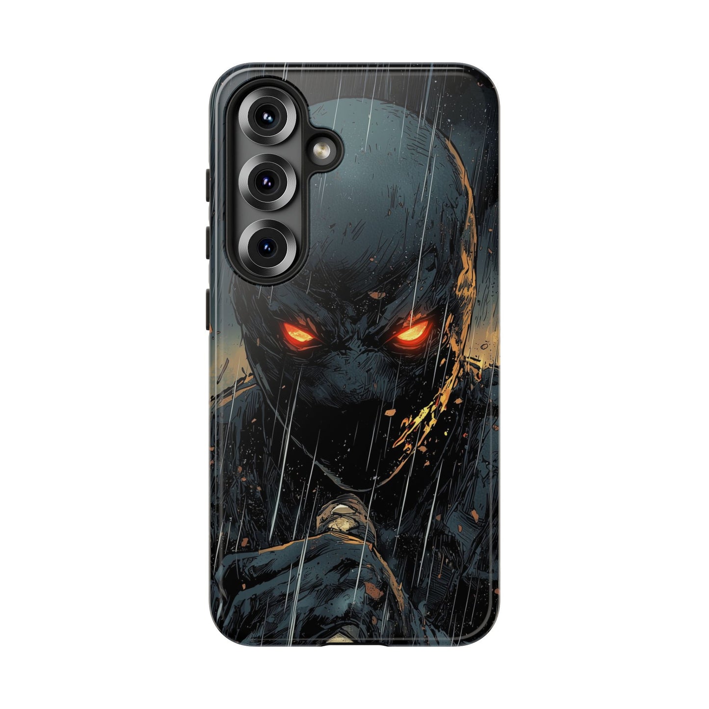 Shadowblade Vengeance | Dark Comic Assassin in the Rain Phone Case for iPhone, Samsung & Pixel