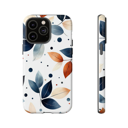Autumn Breeze Leaf Pattern Phone Case | Elegant Botanical Design for iPhone, Samsung & Google Pixel