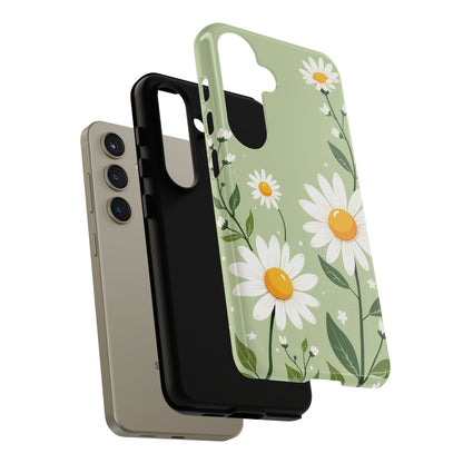 Green Floral Case, Daisy Pattern Design, Iphone Case Design, Perfect Gift For Her