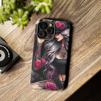 Ink & Roses – Edgy Floral Rebel Mobile Cover
