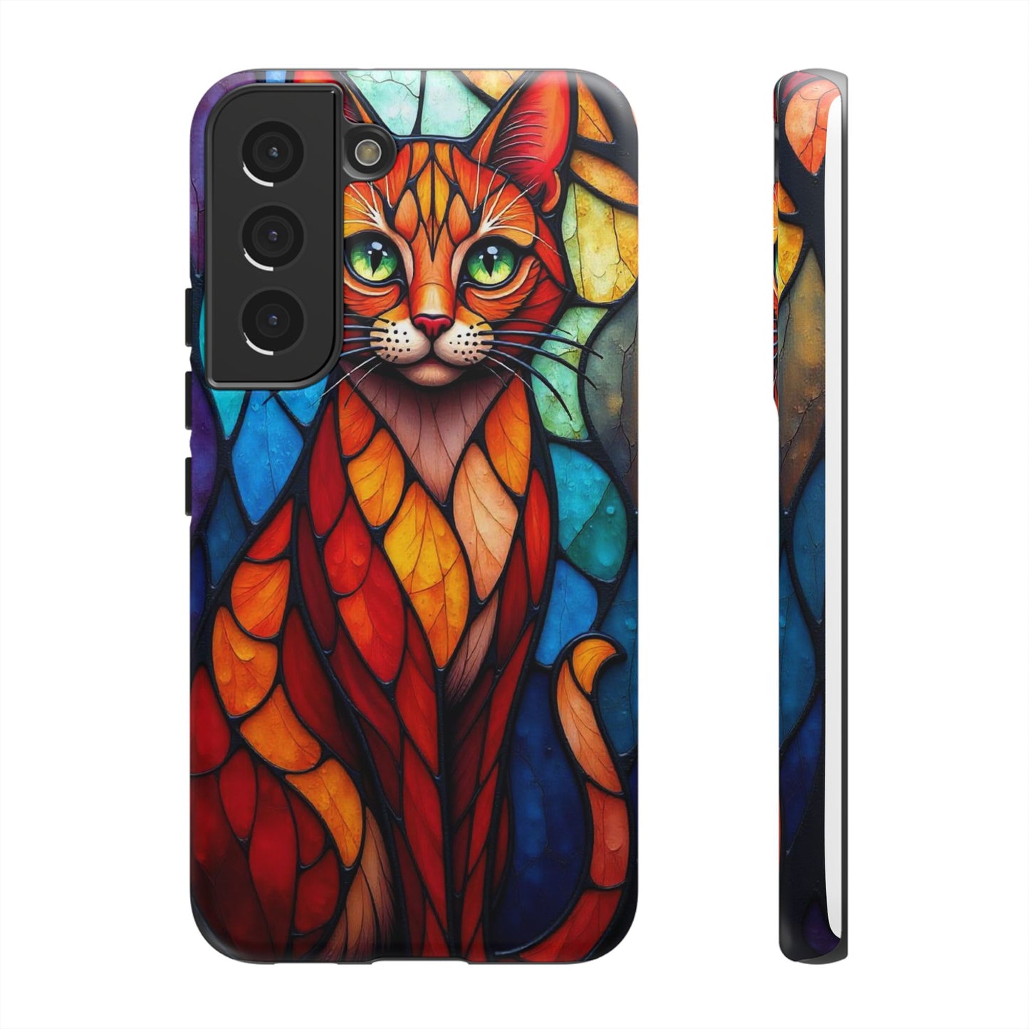 Geometric Cat: Colorful Abstract Portrait