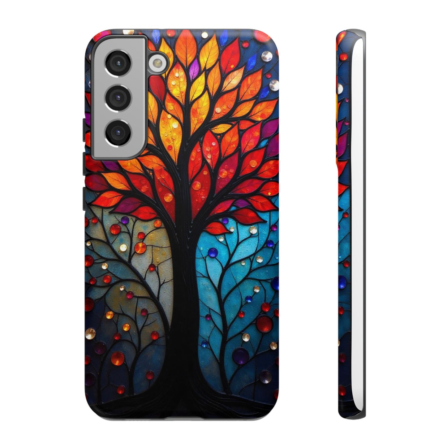 Stained Glass Tree: Vibrant Elegance for Your Case