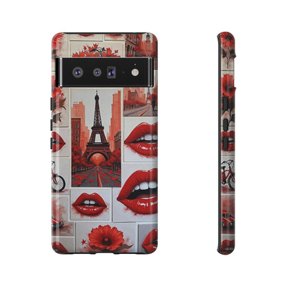 Red Lips & Eiffel Tower Phone Case