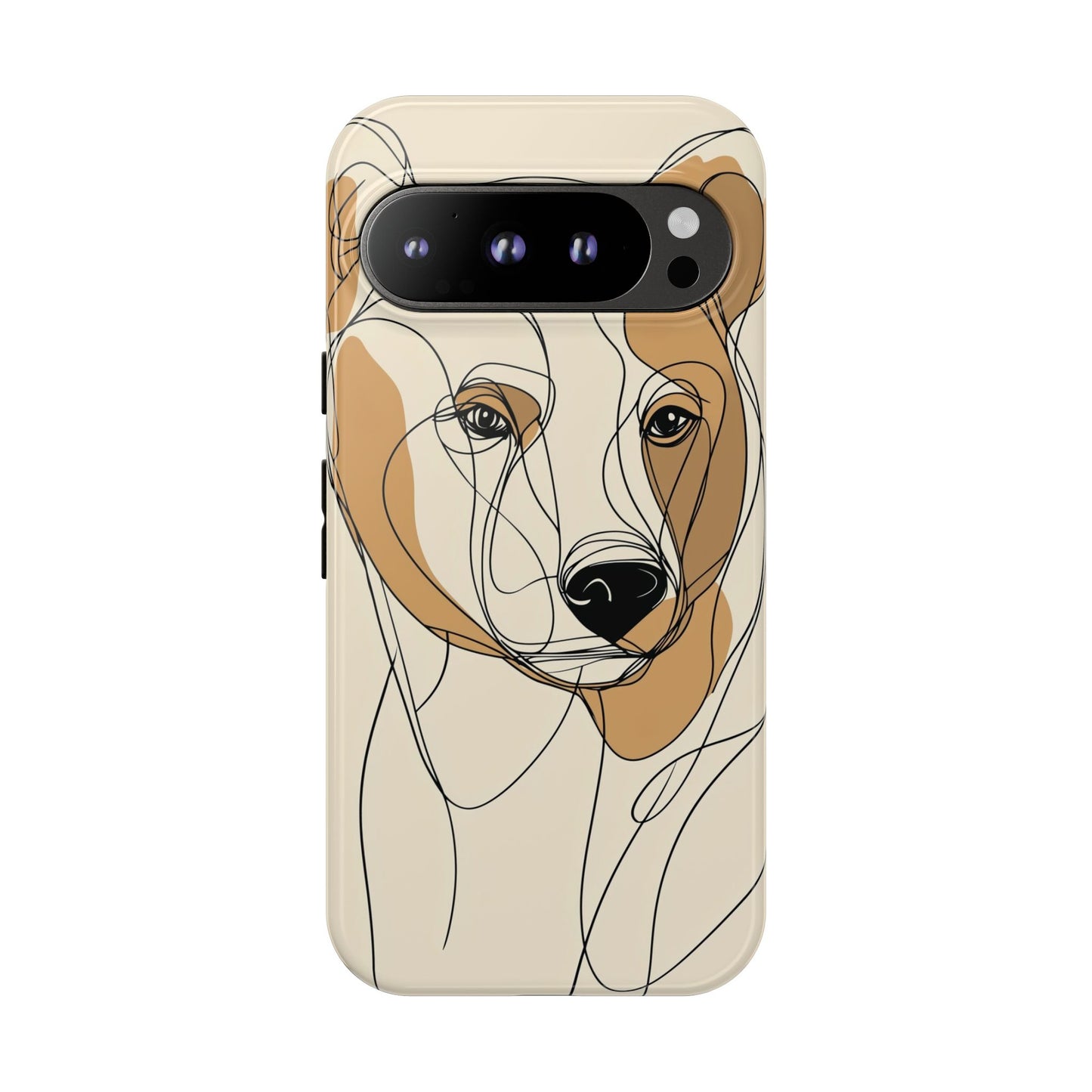Soul of the Wild: Minimal Bear Portrait Phone Case for iPhone, Samsung & Pixel
