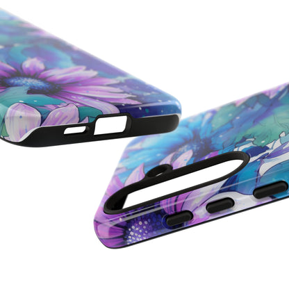 Dreamy Blue & Purple Floral Watercolor Mobile Case