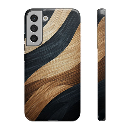 Metallic Black & Gold Zebra Stripes Phone Case for iPhone, Samsung & Google Pixel