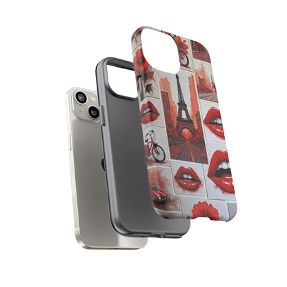 Red Lips & Eiffel Tower Phone Case