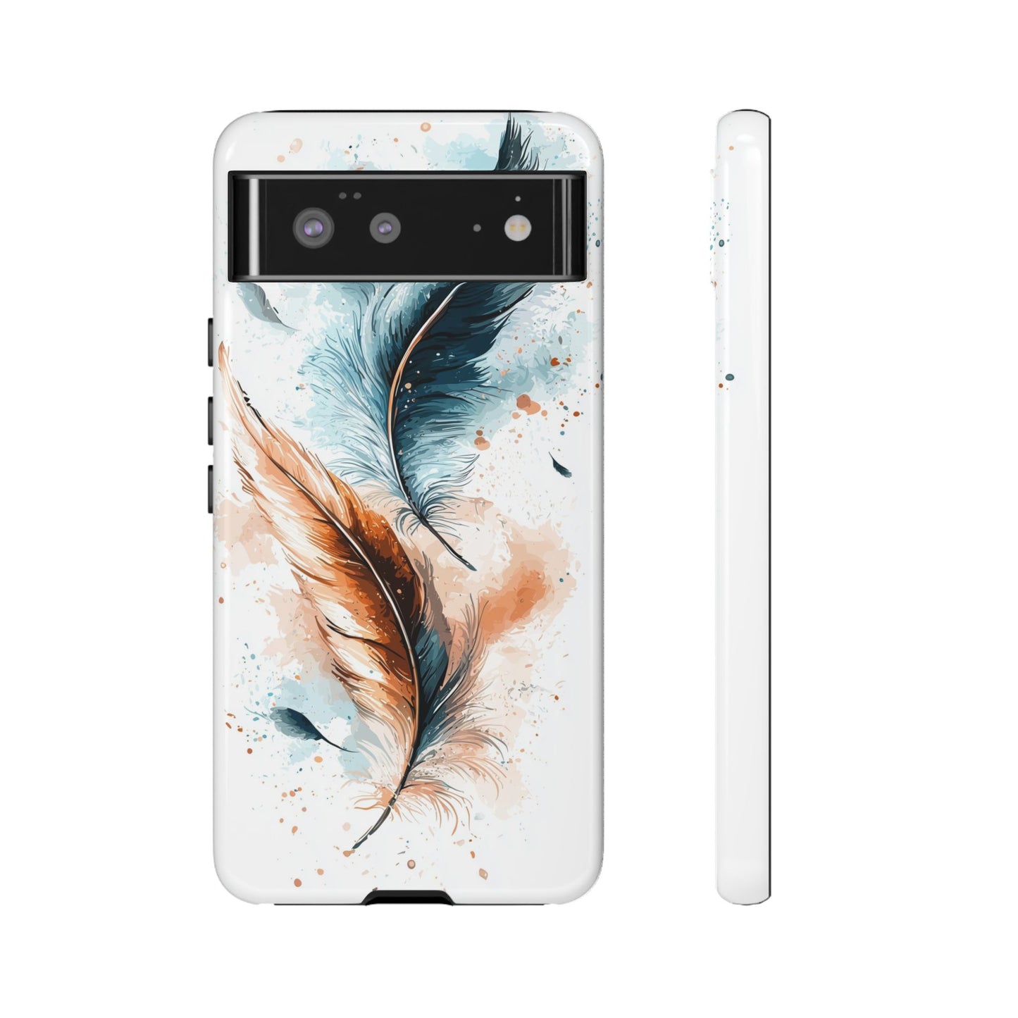 Feather Glow Watercolor Phone Case for iPhone, google Pixel & Samsung
