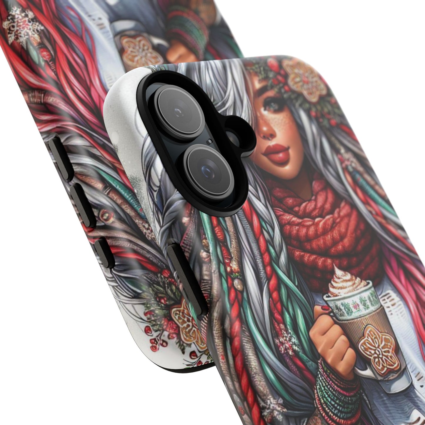 Boho Winter Queen – Cozy Dreads & Holiday Vibes Mobile Cover