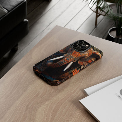 Elegant Artistic Elephant Mobile Cover – Intricate Paper-Cut Design