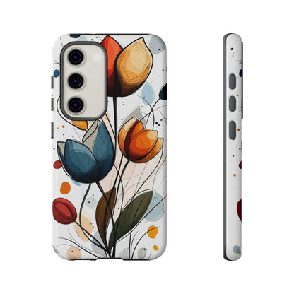 Tulip Whimsy – Artistic Floral Phone Case for iPhone, Pixel & Samsung