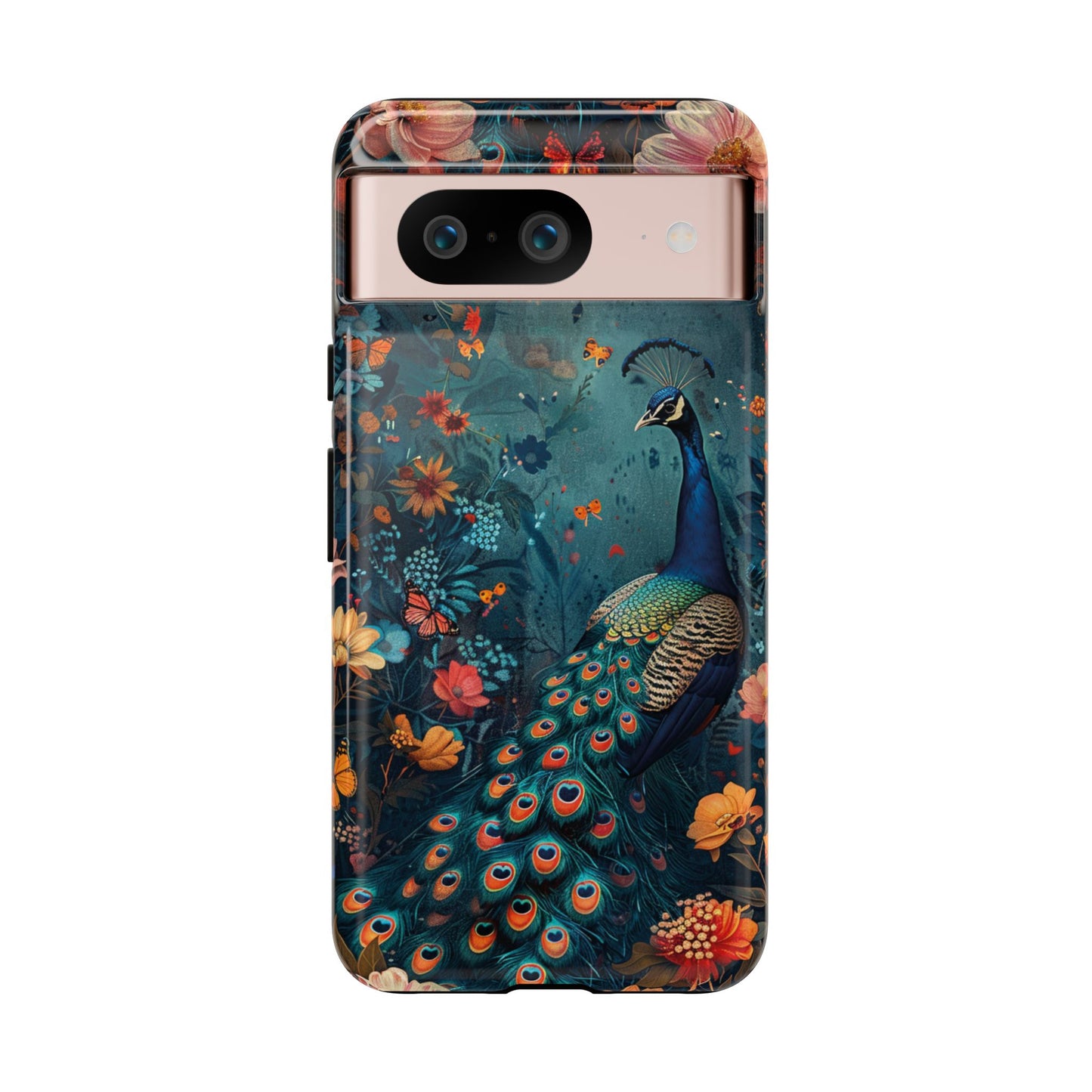 Floral Peacock Birds Phone Case – Cute & Protective Cover for iPhone, Samsung & Google Pixel