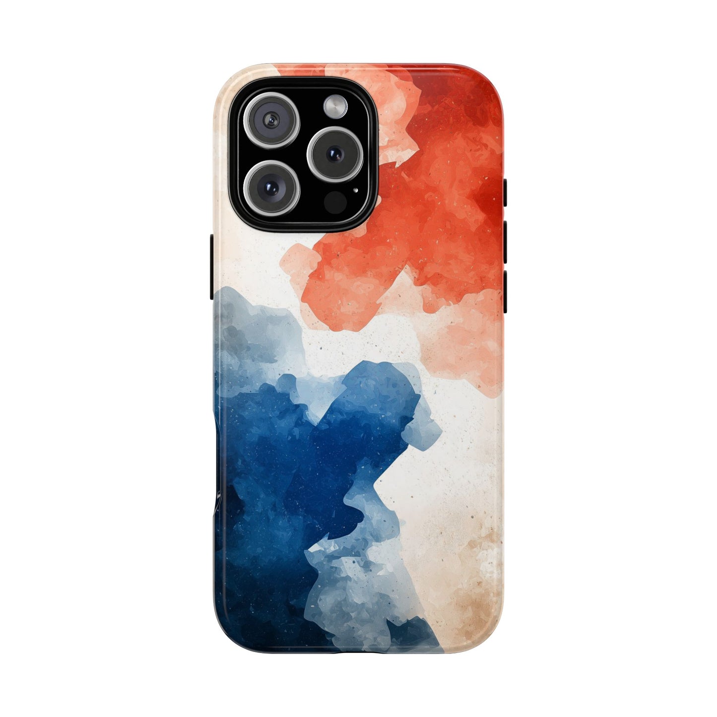 Crimson & Cobalt – Abstract Watercolor Splash Phone Case for iPhone, Google Pixel, Samsung