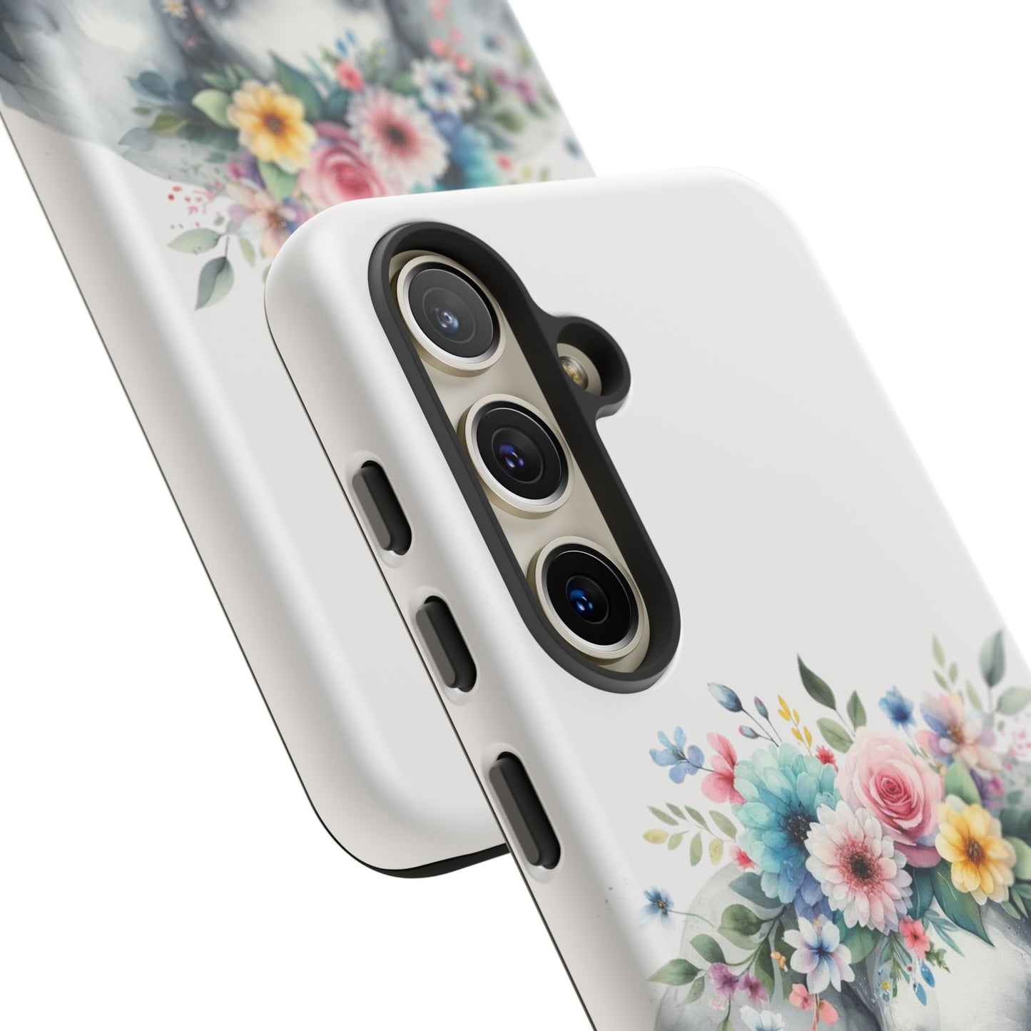 Floral Crown Elephant Mobile Cover – Elegant Watercolor Art
