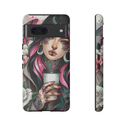 Tattooed Coffee Lover Art Mobile Case