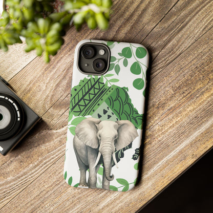 Tropical Elephant Mobile Cover – Nature-Inspired Boho Art