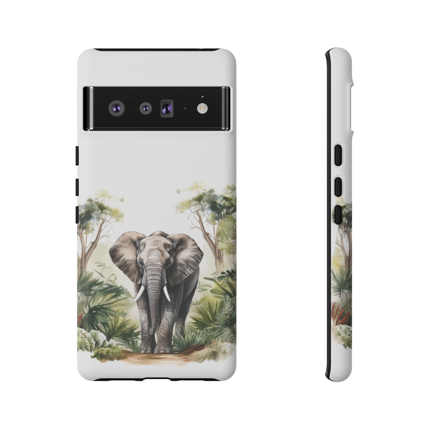 Serene Jungle Elephant Mobile Cover – Watercolor Wildlife Design