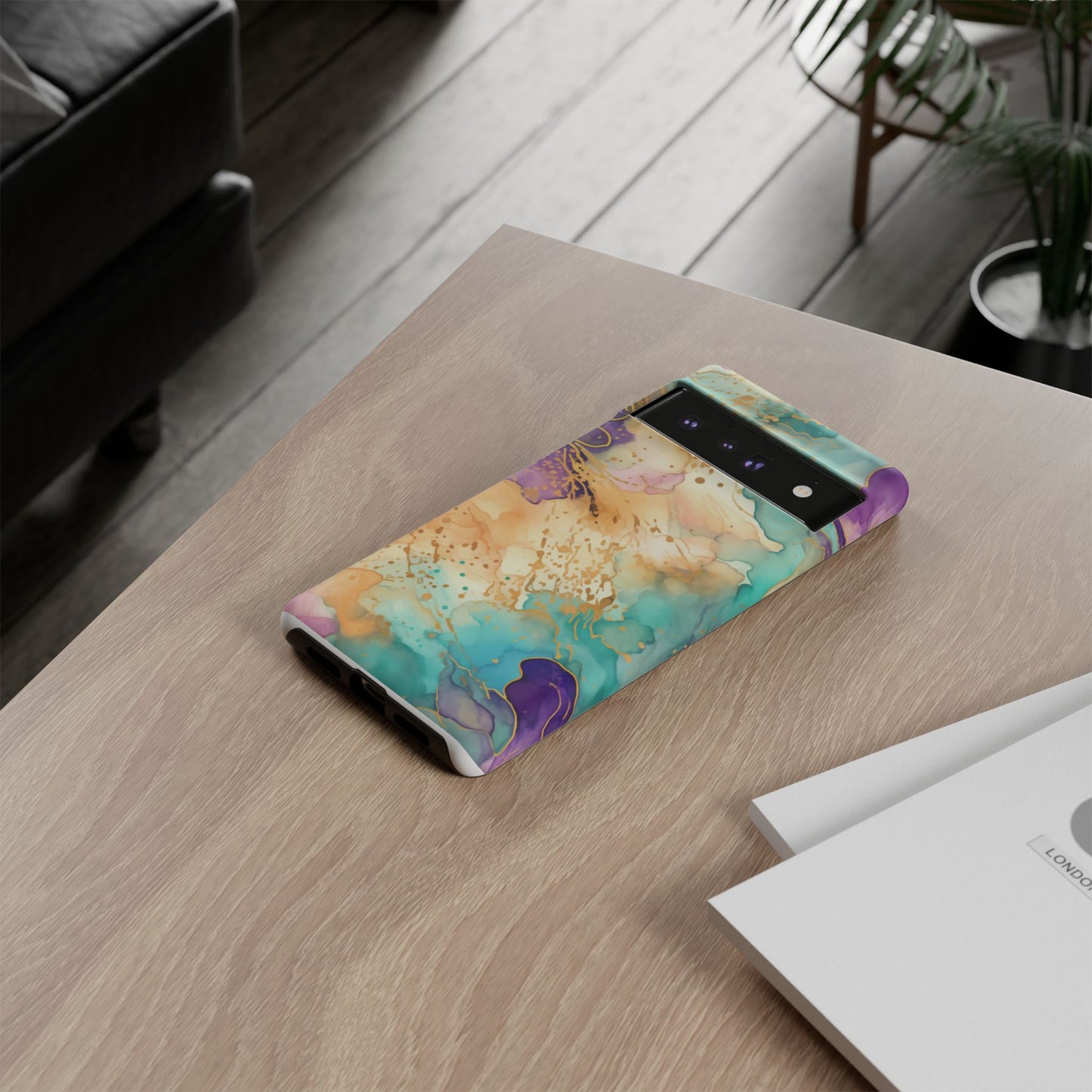 Golden Aura Abstract Watercolor Mobile Case