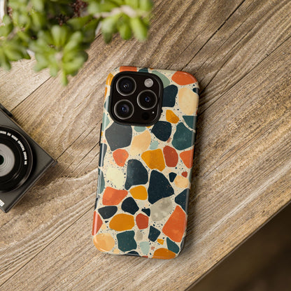 Terracotta & Teal Terrazzo Phone Case for iPhone, google Pixel & Samsung