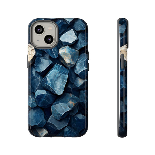 Mystic  Blue Crystals Print Phone Case for iPhone, Google Pixel, Samsung