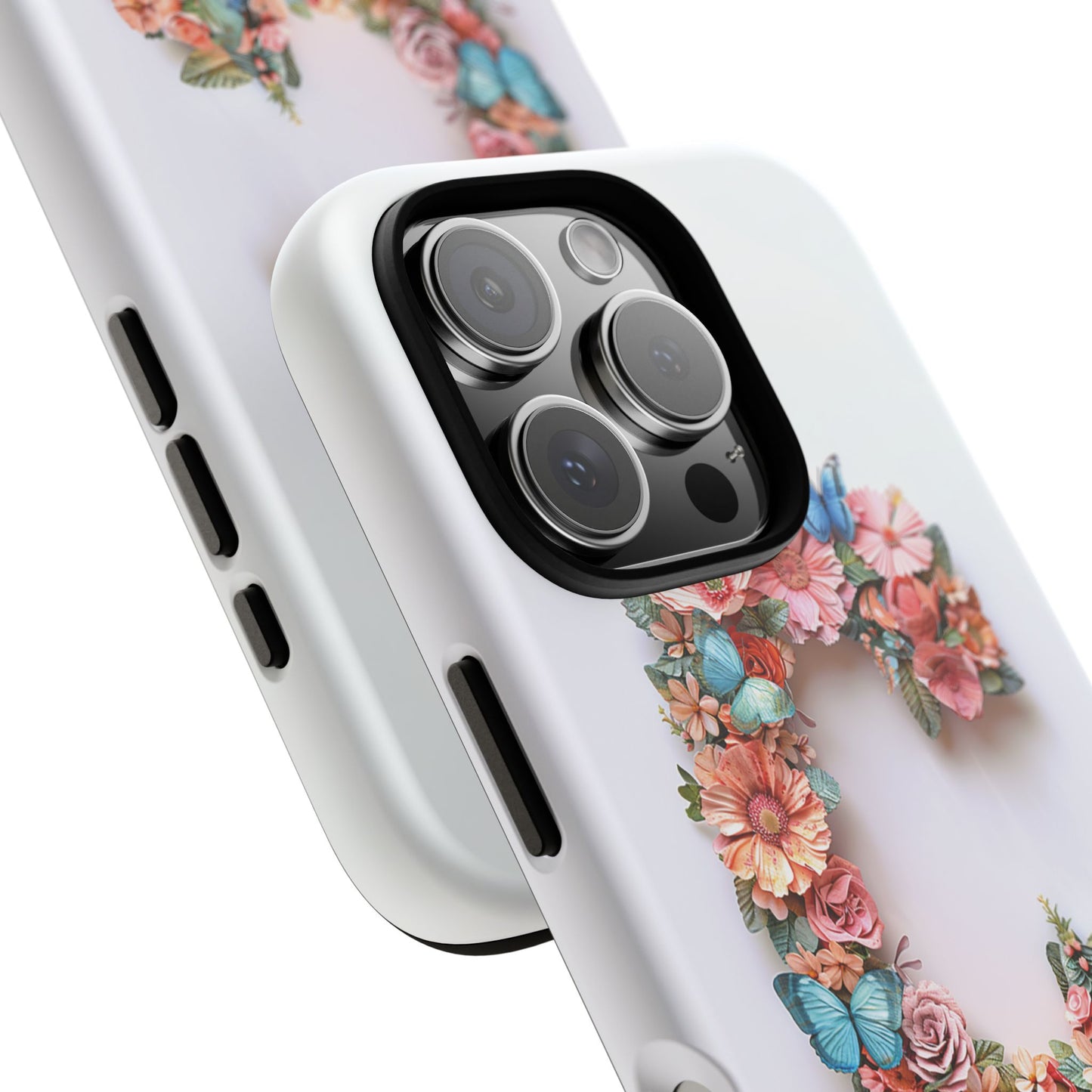 Floral Letter C Phone Case – Personalized Aesthetic Cover for iPhone, Samsung & Google Pixel