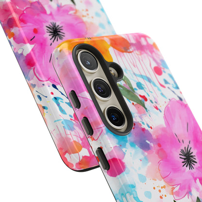 Vibrant Watercolor Floral Phone Case – Artistic & Colorful Design