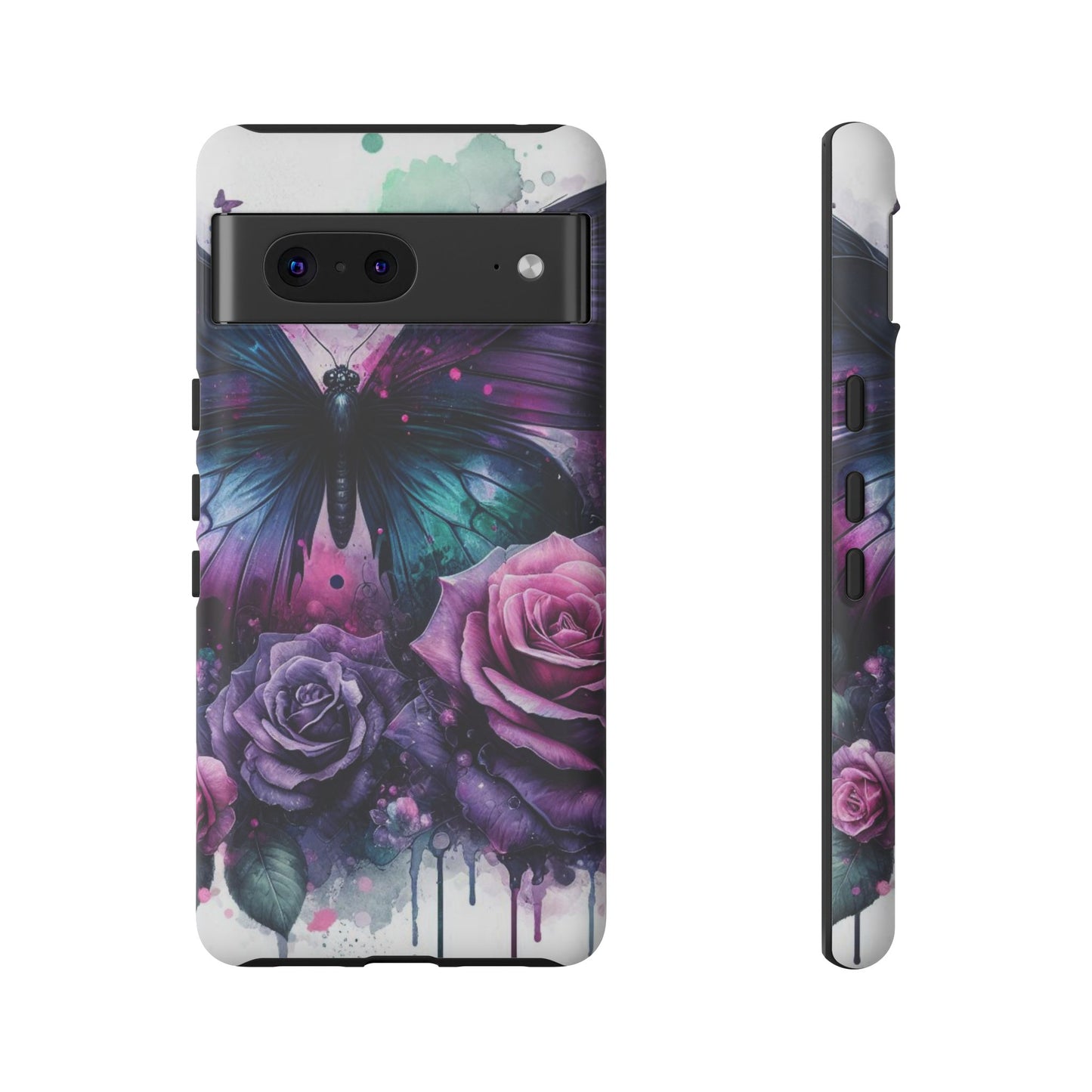 Mystic Bloom – Vibrant Butterfly & Rose Art Mobile Cover