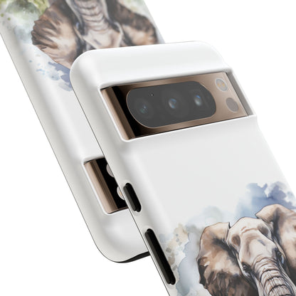 Majestic Watercolor Elephant Mobile Cover – Artistic Wildlife Design