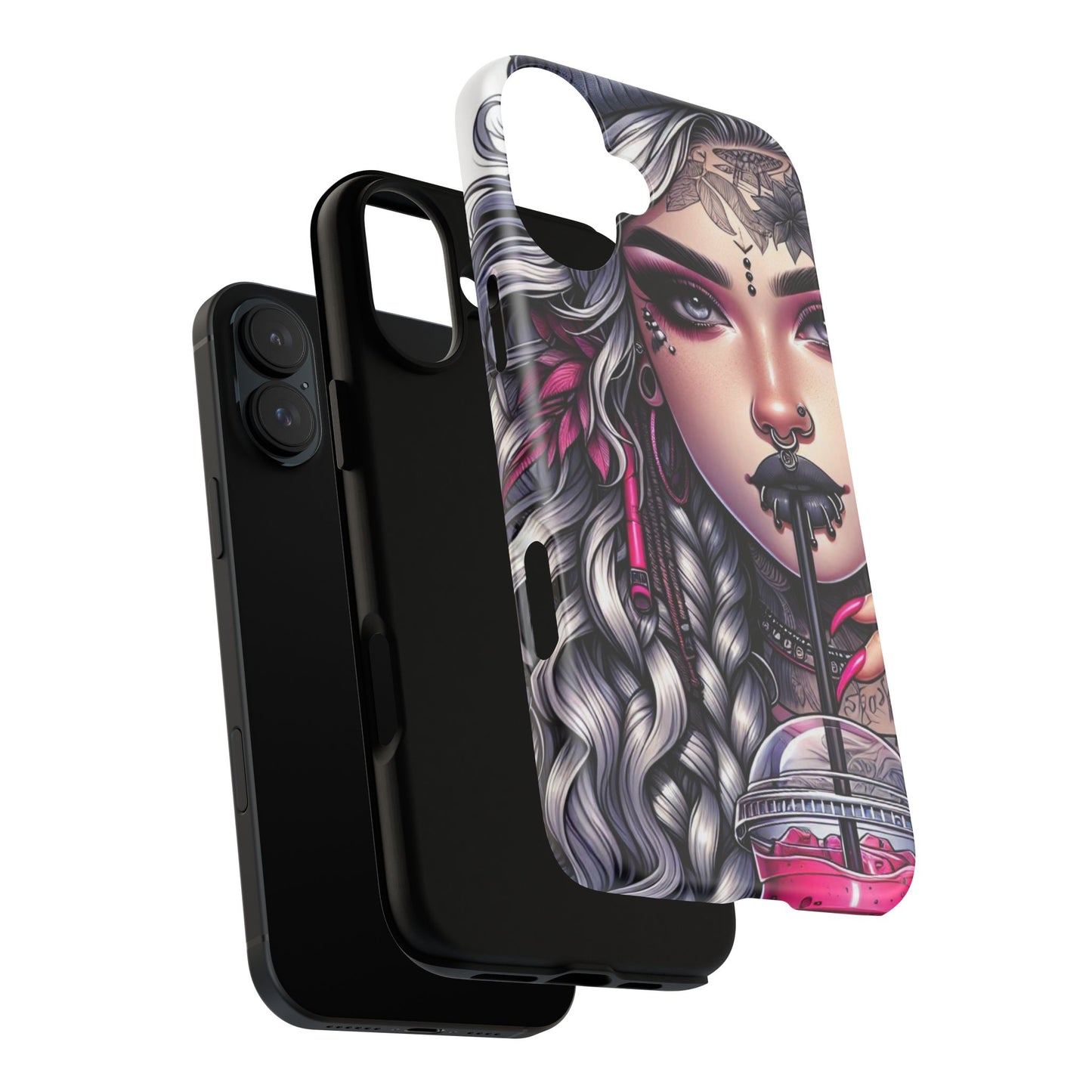 Icy Rebel – Silver Dreads & Edgy Street Chic Mobile Cover