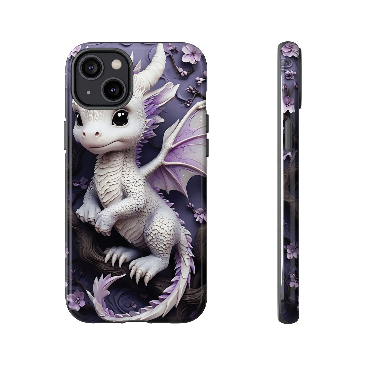 Charming Young Dragon on a Branch Phone Case Design