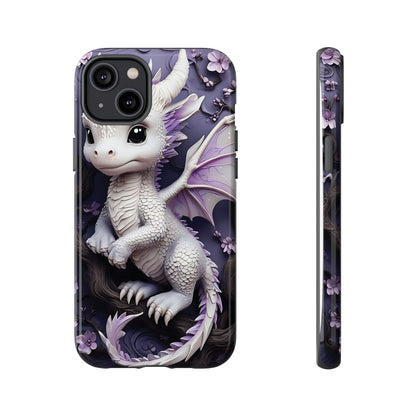 Charming Young Dragon on a Branch Phone Case Design