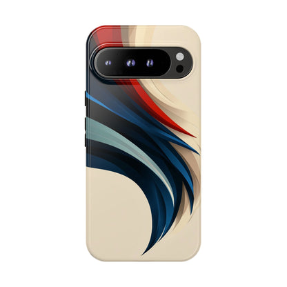 Crimson Flow – Abstract Motion Phone Case for iPhone, Samsung & Pixel