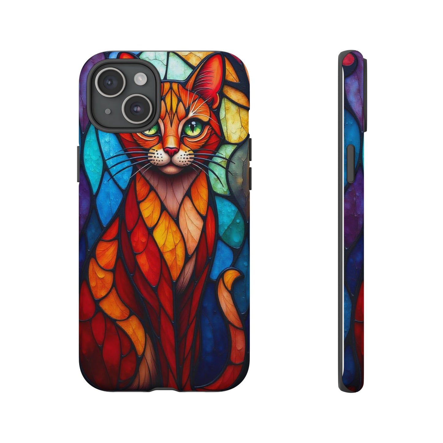 Geometric Cat: Colorful Abstract Portrait