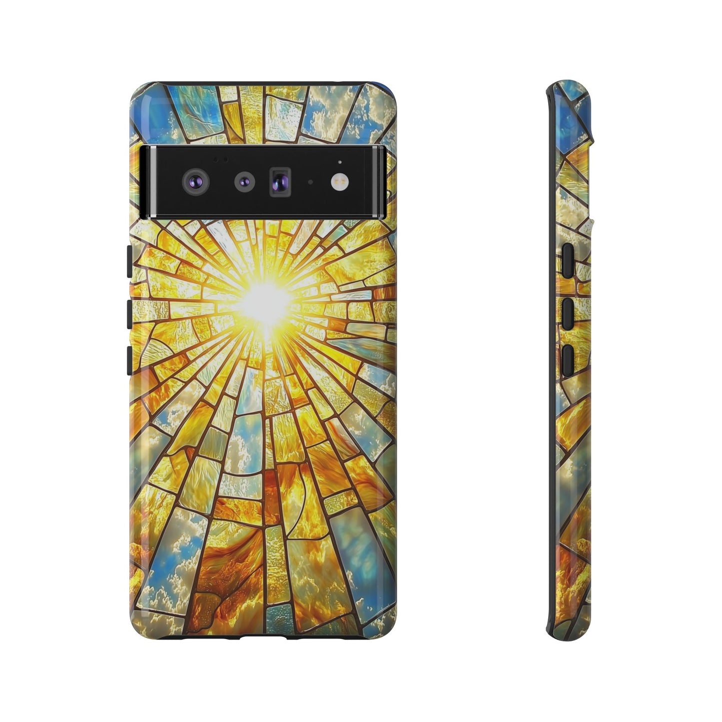 Heavenly Light – Radiant Sunburst Phone Case for iPhone, Samsung & Pixel