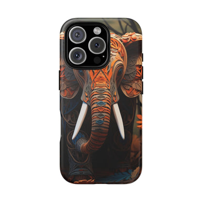 Elegant Artistic Elephant Mobile Cover – Intricate Paper-Cut Design